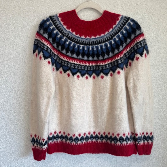 Eddie Bauer Sweaters - VTG‎ Eddie Bauer Legend 100% Wool Nordic Sweater Women's XL 90's Boxy Winter